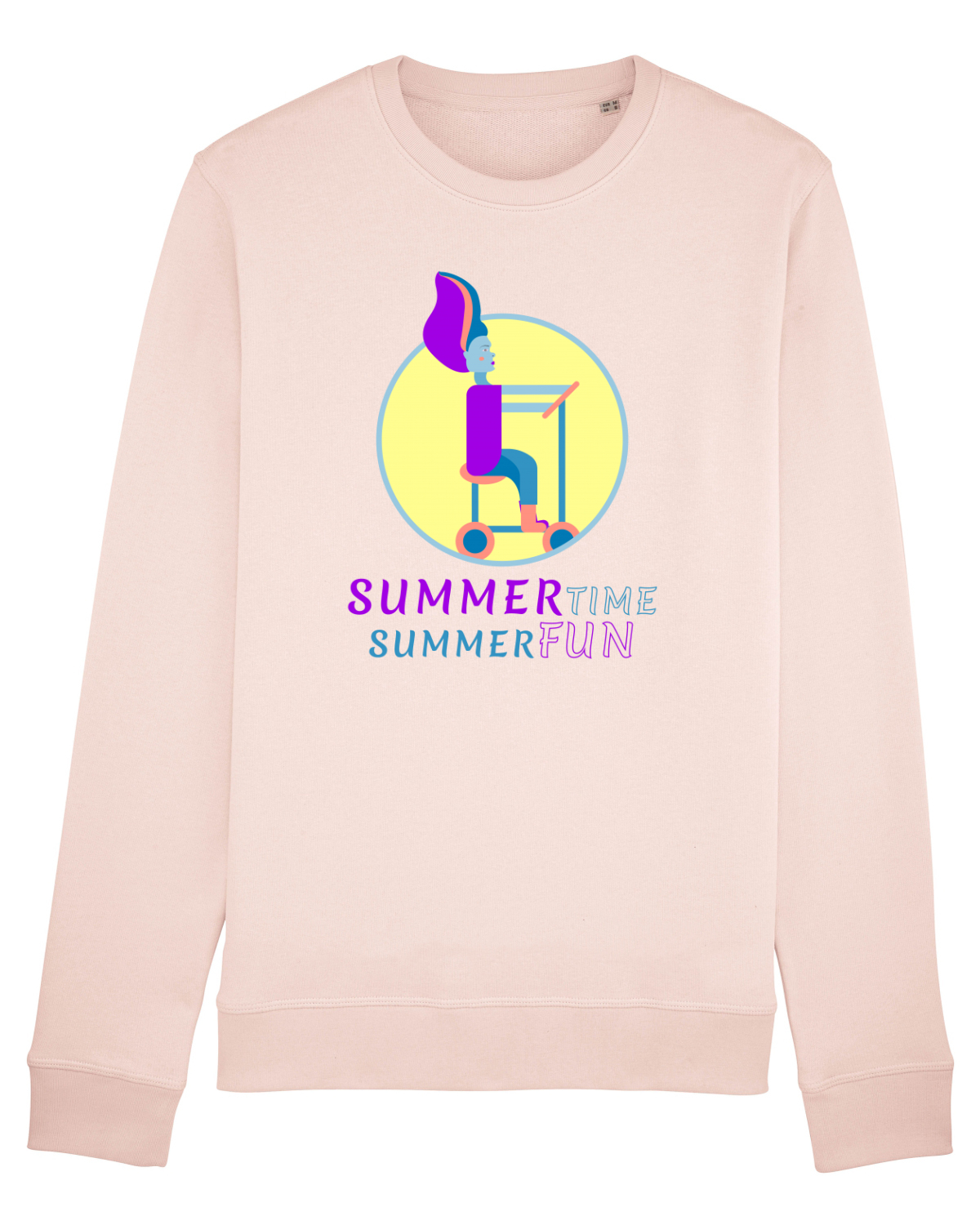 Bluză mânecă lungă Unisex Rise Candy Pink