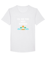 SUMMER Tricou mânecă scurtă guler larg Bărbat Skater