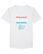 MUSIC Tricou mânecă scurtă guler larg Bărbat Skater