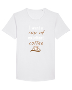 COFFEE Tricou mânecă scurtă guler larg Bărbat Skater