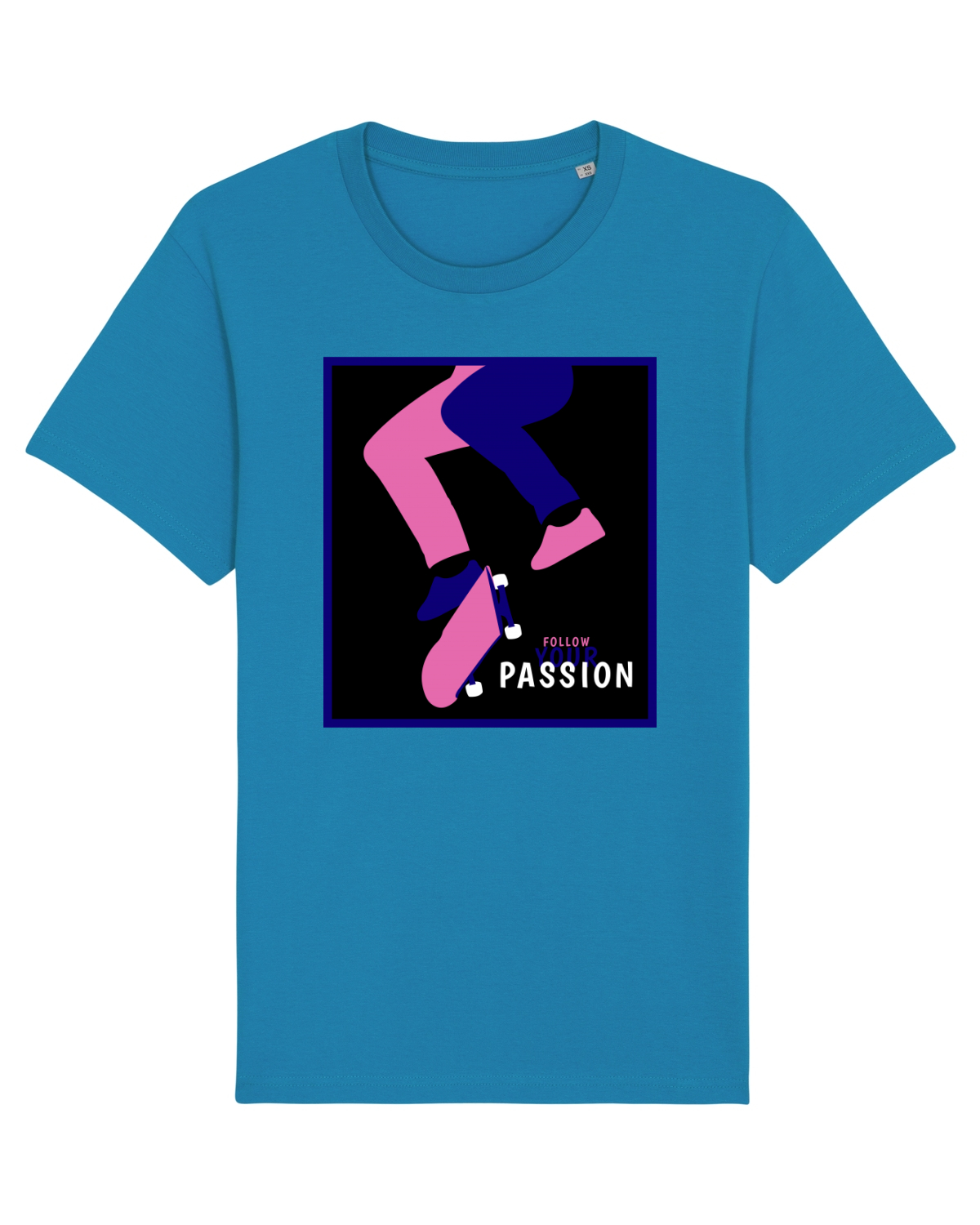Tricou mânecă scurtă Unisex Rocker Azur