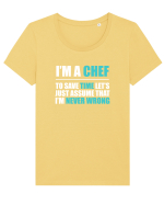 CHEF Tricou mânecă scurtă guler larg fitted Damă Expresser