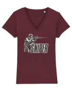 Sniper Tricou mânecă scurtă guler V Damă Evoker