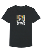 Snowboard Savage Tricou mânecă scurtă guler larg Bărbat Skater