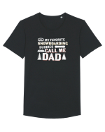 My Favorite Snowboard Buddies Call Me Dad Tricou mânecă scurtă guler larg Bărbat Skater