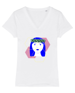 Blue Girl Tricou mânecă scurtă guler V Damă Evoker