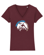 Snowboarding Is Always A Good Idea Tricou mânecă scurtă guler V Damă Evoker