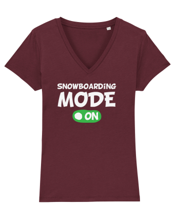 Snowboarding Mode On Burgundy