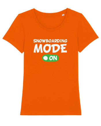 Snowboarding Mode On Bright Orange