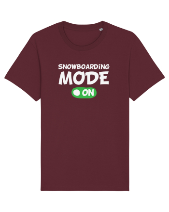 Snowboarding Mode On Burgundy
