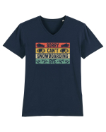 Sorry Can't! Snowboarding, Bye! Tricou mânecă scurtă guler V Bărbat Presenter