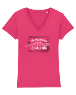 The Mountain Is Calling Tricou mânecă scurtă guler V Damă Evoker