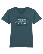 The Mountain Is Calling Tricou mânecă scurtă guler V Bărbat Presenter