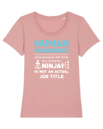 HUMAN RESOURCES Tricou mânecă scurtă guler larg fitted Damă Expresser