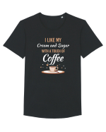 COFFEE Tricou mânecă scurtă guler larg Bărbat Skater