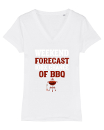 BARBEQUE Tricou mânecă scurtă guler V Damă Evoker