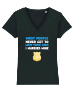 POLICE Tricou mânecă scurtă guler V Damă Evoker