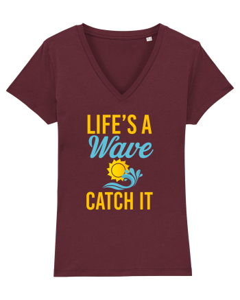 LIFE IS A WAVE Burgundy
