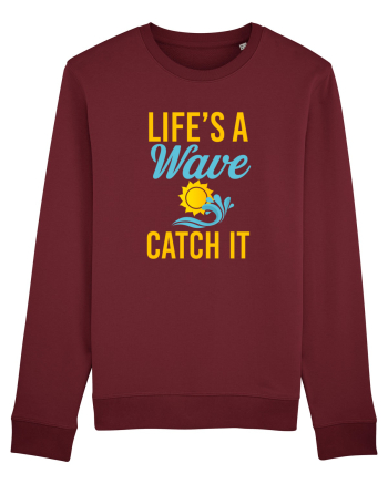 LIFE IS A WAVE Burgundy
