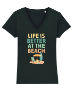 SUMMER Tricou mânecă scurtă guler V Damă Evoker