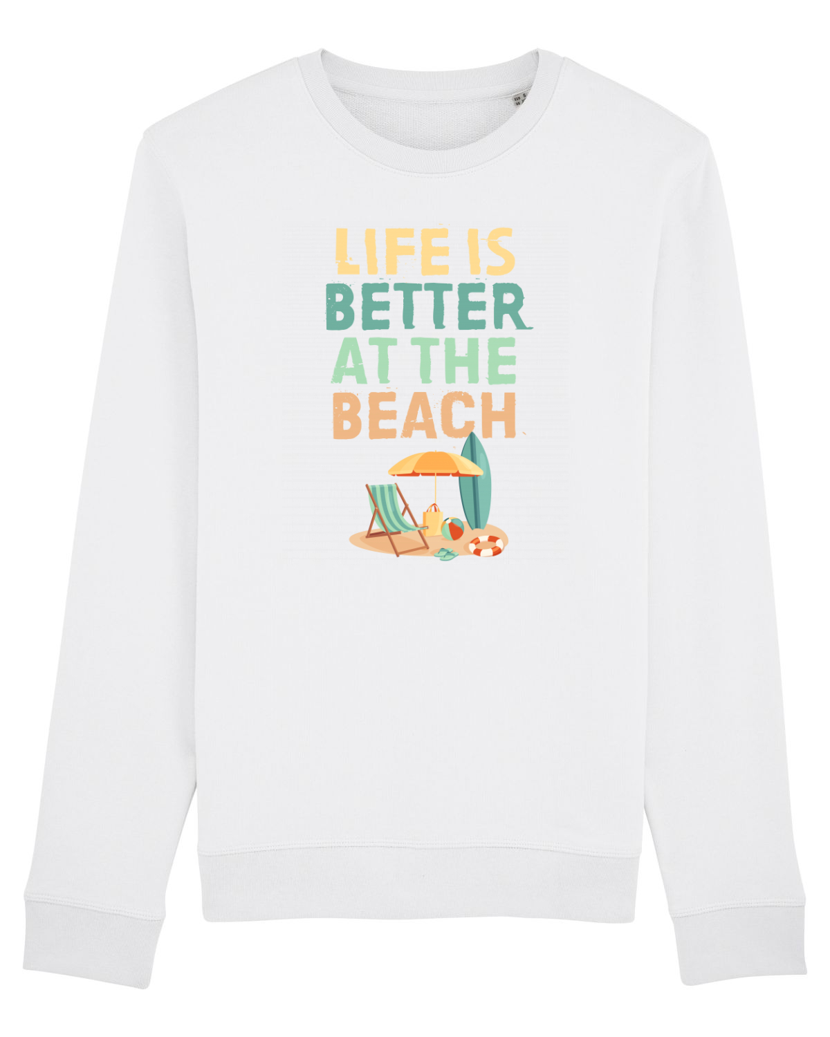 Bluză mânecă lungă Unisex Rise White