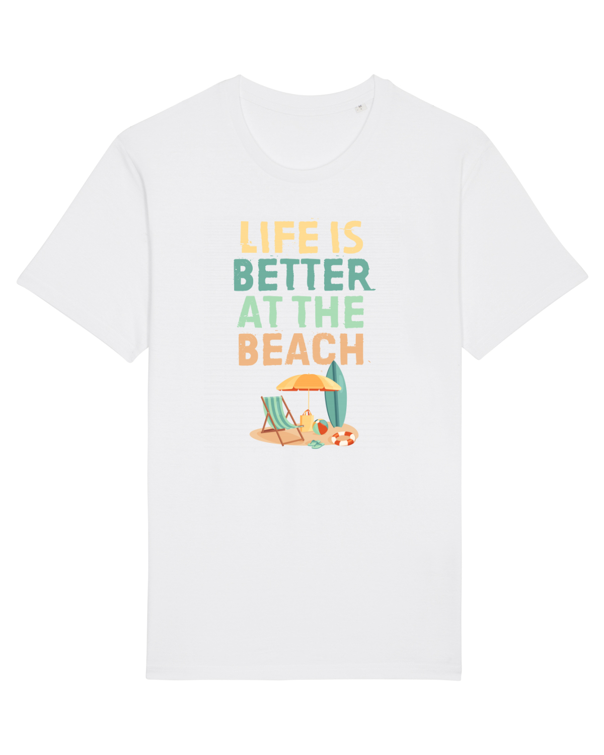Tricou mânecă scurtă Unisex Rocker White