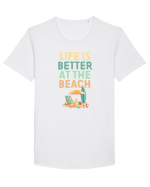 SUMMER Tricou mânecă scurtă guler larg Bărbat Skater