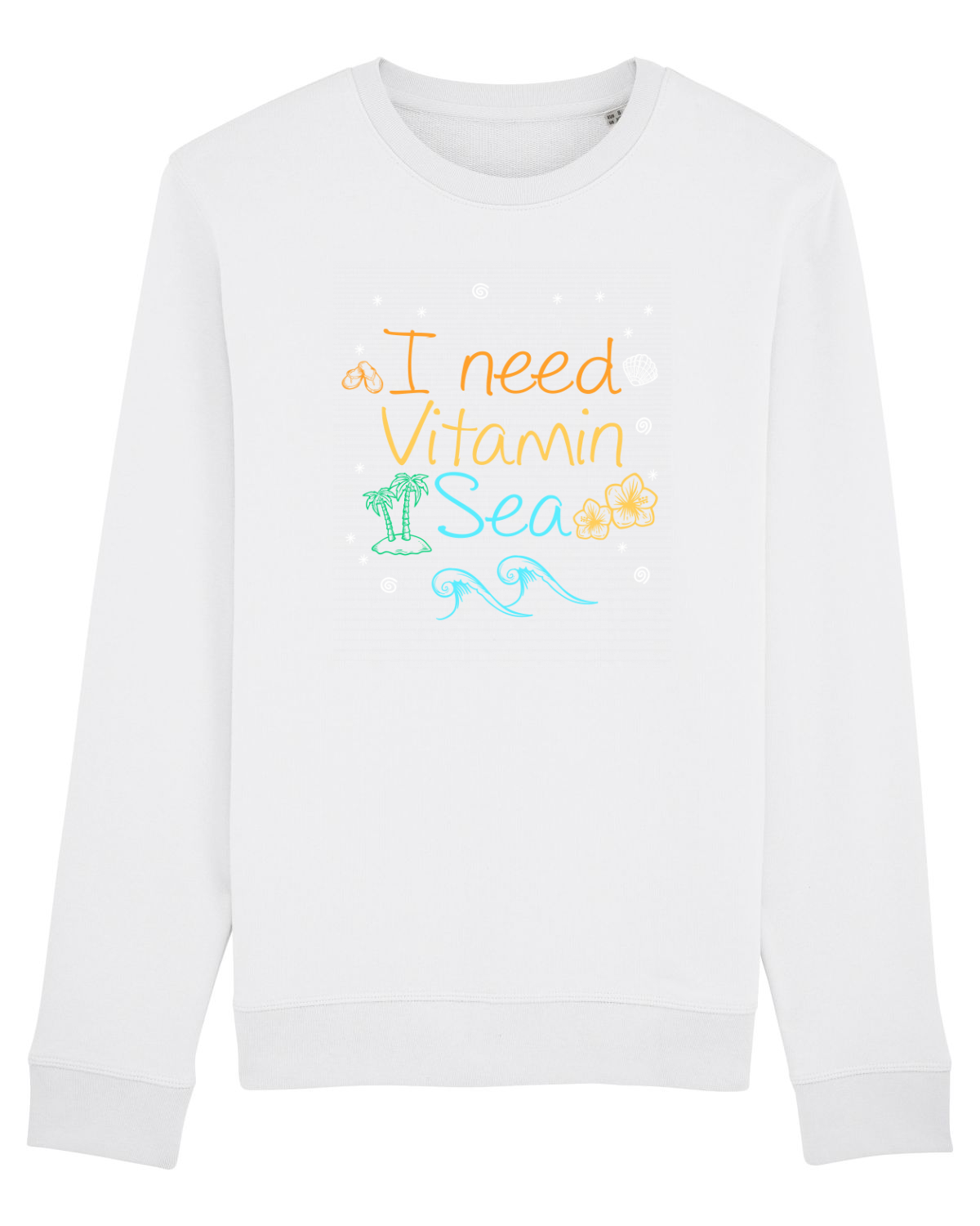 Bluză mânecă lungă Unisex Rise White