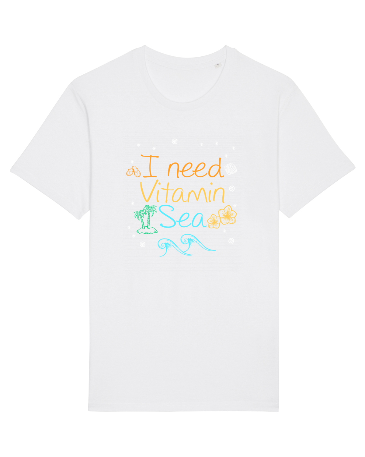 Tricou mânecă scurtă Unisex Rocker White