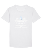 BOAT Tricou mânecă scurtă guler larg Bărbat Skater