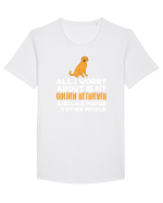 GOLDEN RETRIEVER Tricou mânecă scurtă guler larg Bărbat Skater