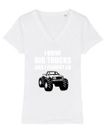 BIG TRUCKS Tricou mânecă scurtă guler V Damă Evoker