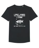 FISHING Tricou mânecă scurtă guler larg Bărbat Skater