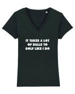 GOLF Tricou mânecă scurtă guler V Damă Evoker