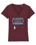 FISHING Tricou mânecă scurtă guler V Damă Evoker