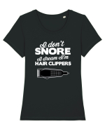 SNORE Tricou mânecă scurtă guler larg fitted Damă Expresser