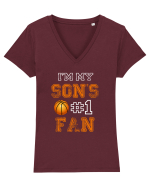 BASKETBALL  Tricou mânecă scurtă guler V Damă Evoker