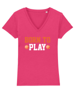 BASKETBALL  Tricou mânecă scurtă guler V Damă Evoker