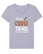 CORGI Tricou mânecă scurtă guler larg fitted Damă Expresser