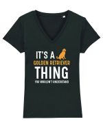 GOLDEN RETRIEVER Tricou mânecă scurtă guler V Damă Evoker