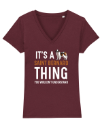 SAINT BERNARD Tricou mânecă scurtă guler V Damă Evoker
