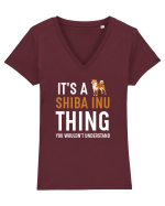 SHIBA INU Tricou mânecă scurtă guler V Damă Evoker