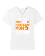 POMERANIAN MOM Tricou mânecă scurtă guler V Bărbat Presenter