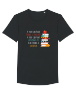 LIBRARIAN Tricou mânecă scurtă guler larg Bărbat Skater