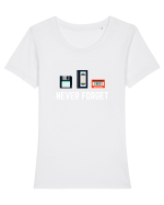 NEVER FORGET Tricou mânecă scurtă guler larg fitted Damă Expresser