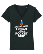SNORE Tricou mânecă scurtă guler V Damă Evoker