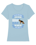 GERMAN SHEPHERD Tricou mânecă scurtă guler larg fitted Damă Expresser