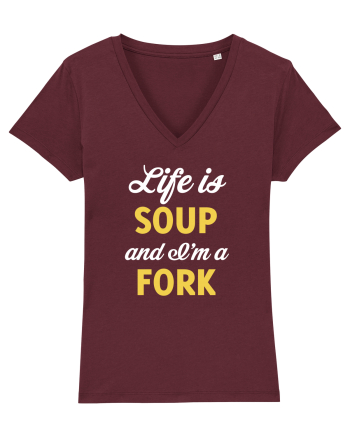 LIFE IS A SOUP Burgundy