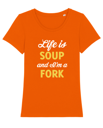 LIFE IS A SOUP Bright Orange