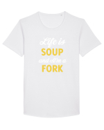 LIFE IS A SOUP Tricou mânecă scurtă guler larg Bărbat Skater